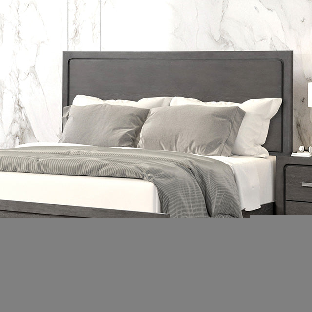 Crowthorne E.King & Queen Bed Grey & White