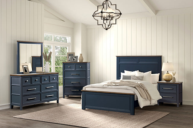 Pinetop 4 & 5 Piece Twin Bedroom Set White & Blue - Maxx Save 