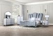 Melodi Parc E.King & Queen Bed Black & Silver - Maxx Save 