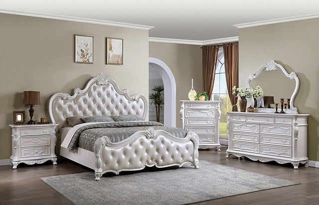Ventresca 4 & 5 Piece Queen Bedroom Set White & Chrome - Maxx Save 