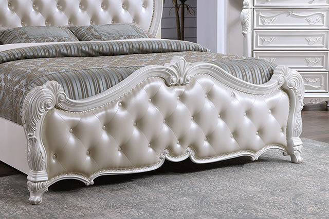 Ventresca 4 & 5 Piece Queen Bedroom Set White & Chrome - Maxx Save 