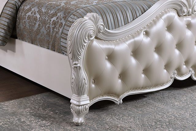 Ventresca 4 & 5 Piece Queen Bedroom Set White & Chrome - Maxx Save 