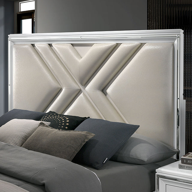 Emmeline 4 & 5 Piece Queen Bedroom Set Gray & White - Maxx Save 
