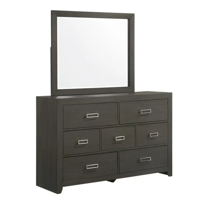 Elements International Sasha Mirror in Charcoal