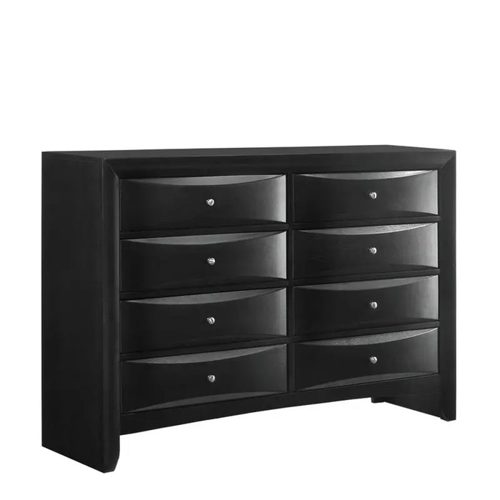 Elements International Emily 8 Drawer Dresser in Black EM800DR image