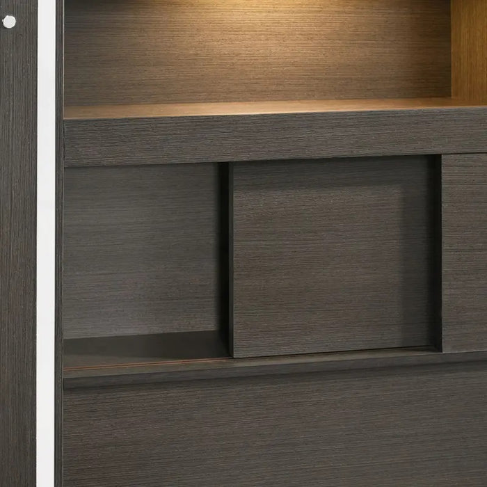 Elements International Sasha Queen Music Bed in Charcoal