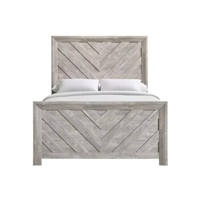 Elements International Ellen Full Panel Bed in White