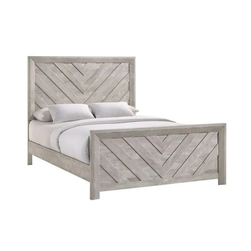 Elements International Ellen King Panel Bed in White image