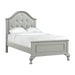 Elements International Jesse Youth Full Panel Bed in Grey image