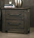Elements International Maverick 2 Drawer Nightstand in Dark Brown image