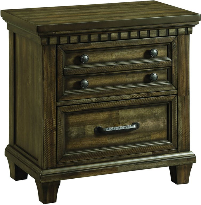 Elements International McCabe Night Stand With USB in Distressed Lacquer image