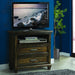 Elements International McCabe Media Chest in Distressed Lacquer image