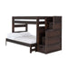 Elements International Vista Twin over Full Bunk Bed with Staircase in Brown image
