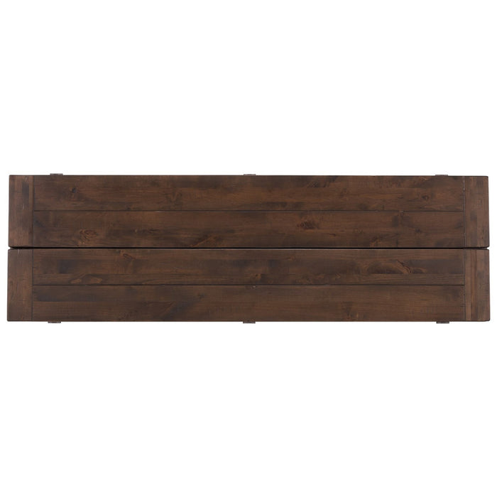 Elements International New Bedford Dining Table in Dark Brown