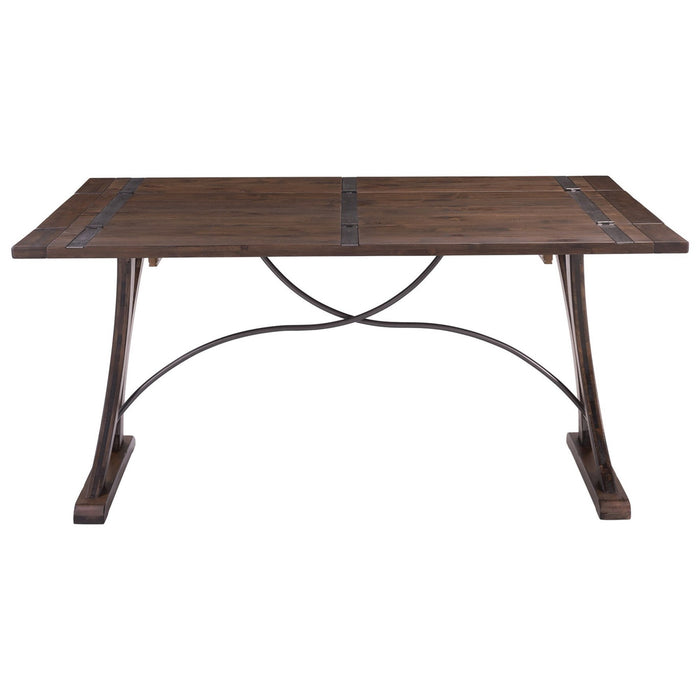 Elements International New Bedford Dining Table in Dark Brown image