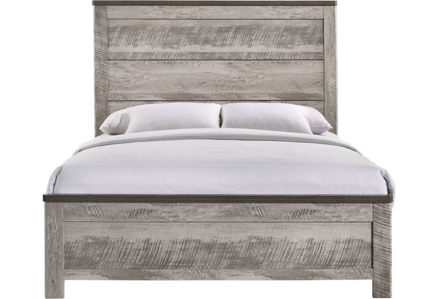 Elements International Millers Cove Queen Panel Bed in Gray MC300QB